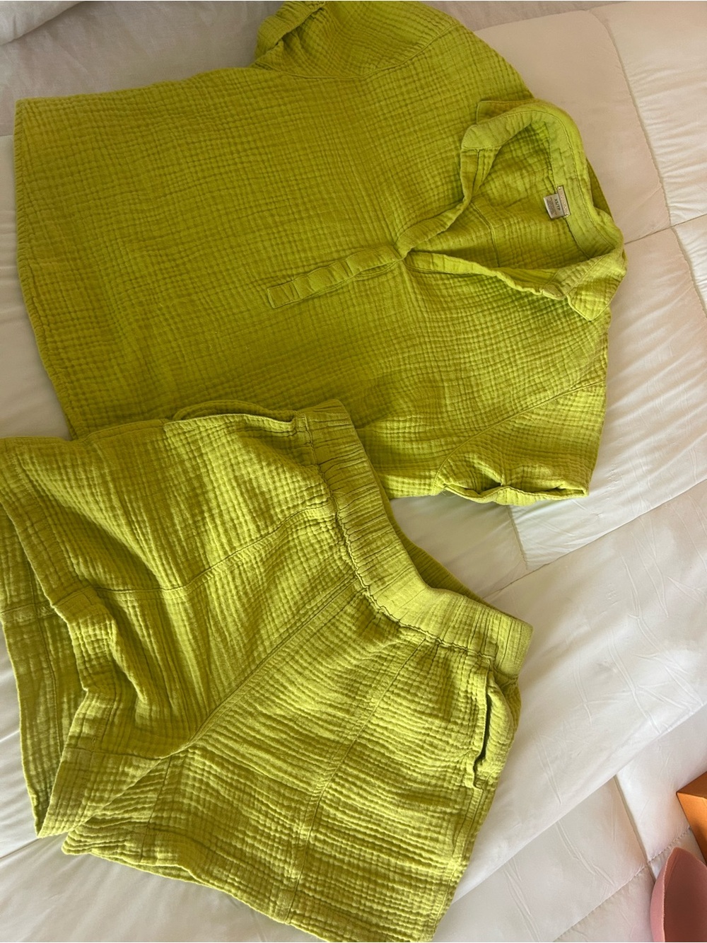 Magaschoni Bright Chartreuse Cotton Gauze Top